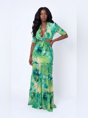 TROPICAL GODDESS MAXI SKIRT SET
